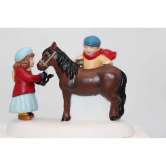 Dept 56 New England Village - A Christmas Pony - Picture 2 of 5